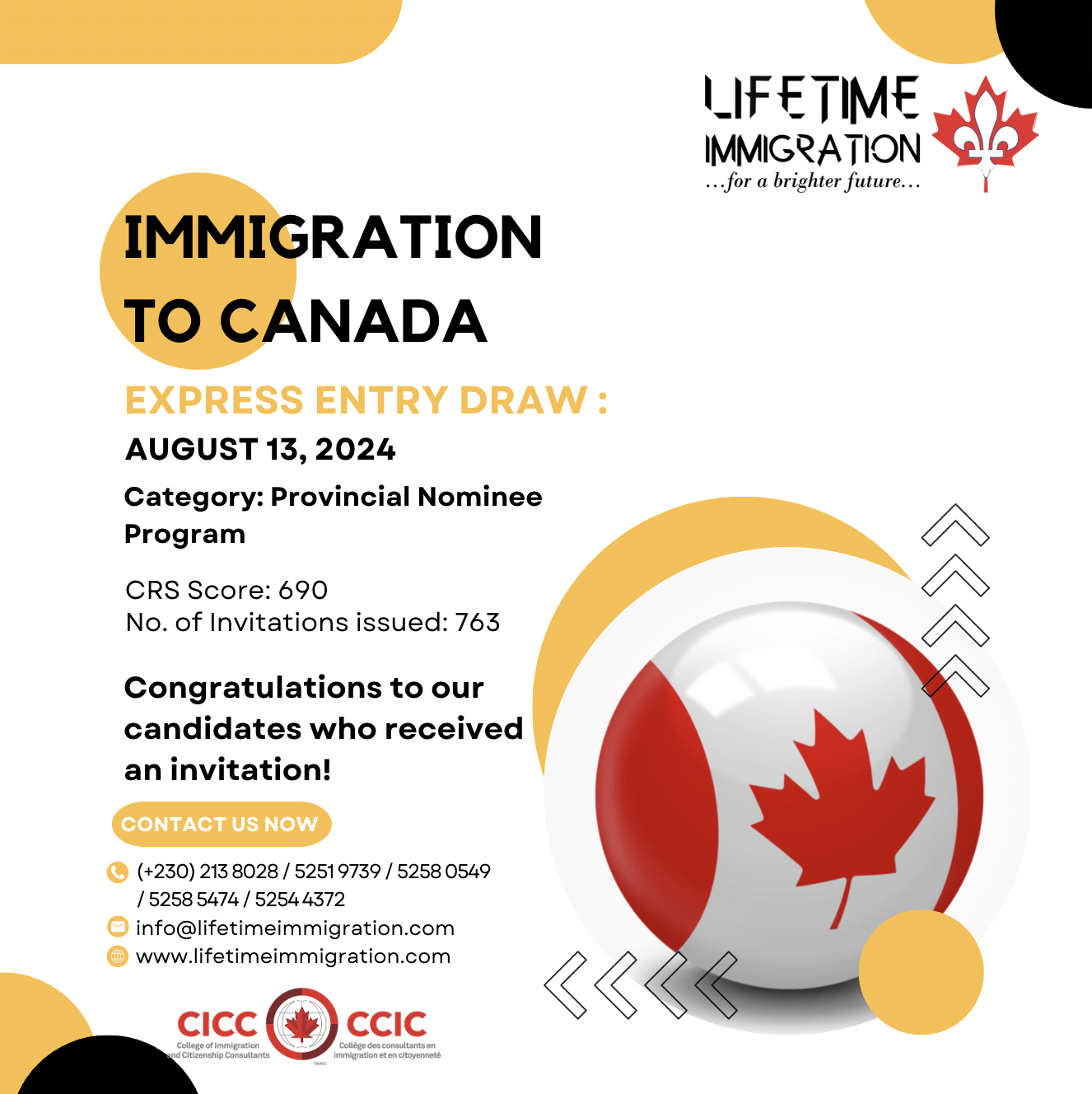 Express Entry PNP Draw- Aug 13, 2024